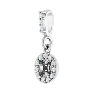 Halo-Style Pendant · 3.05–8.6 ct — 14K White Gold view 2