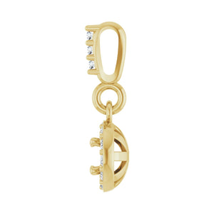 Halo-Style Pendant · 3.05–8.6 ct — 14K Yellow Gold view 3