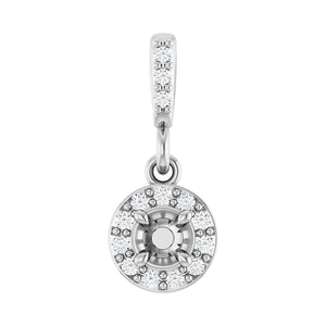 Halo-Style Pendant · 3.05–8.6 ct — 14K White Gold