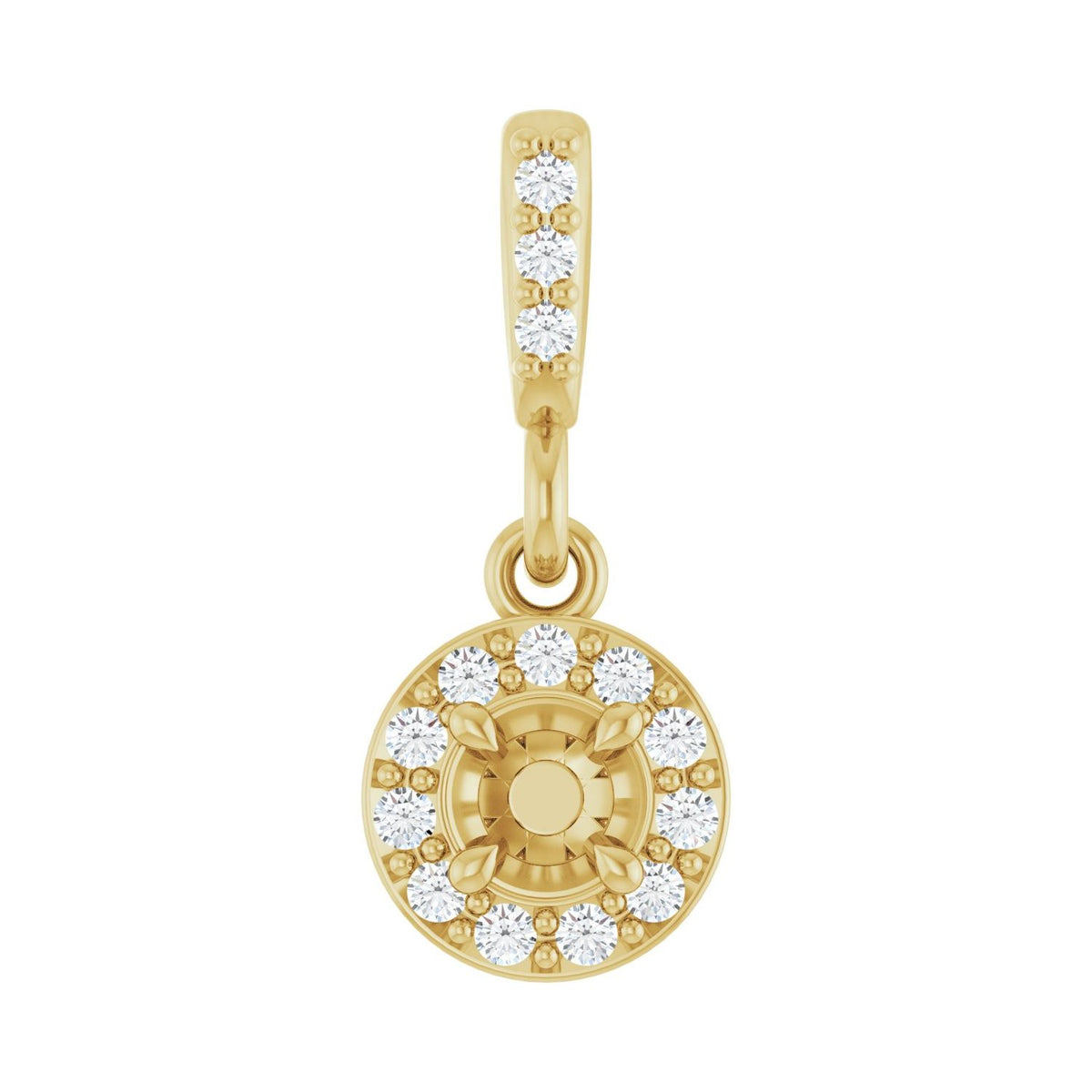 Halo-Style Pendant · 3.05–8.6 ct — 14K Yellow Gold