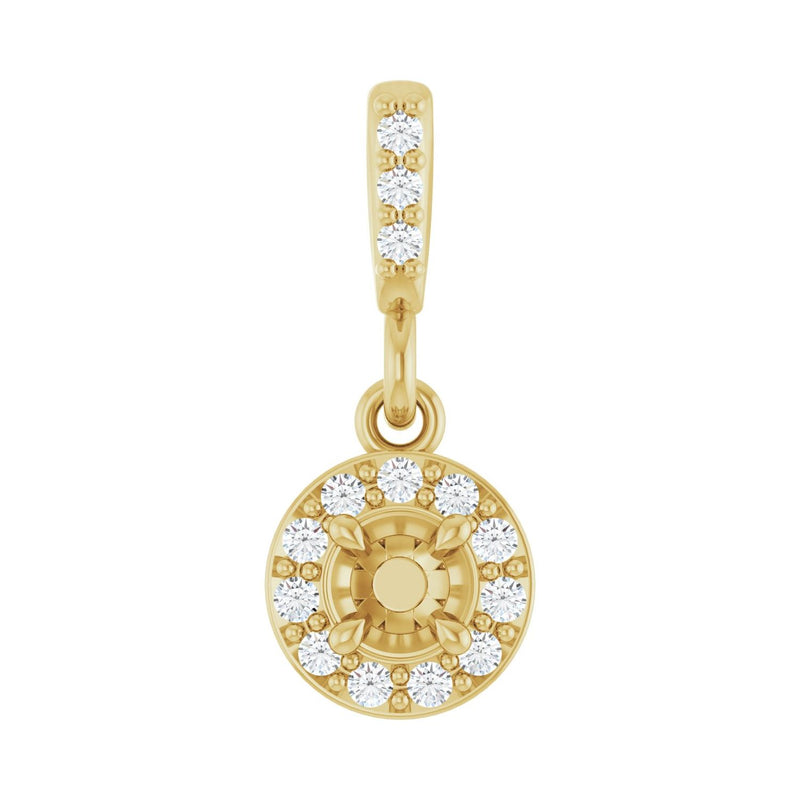 Halo-Style Pendant · 3.05–8.6 ct — 14K Yellow Gold