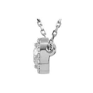 Halo-Style Necklace · 3.6–5.4 ct — 14K White Gold view 2