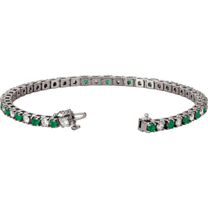 Line Bracelet · 2.38 ct — 14K White Gold view 3