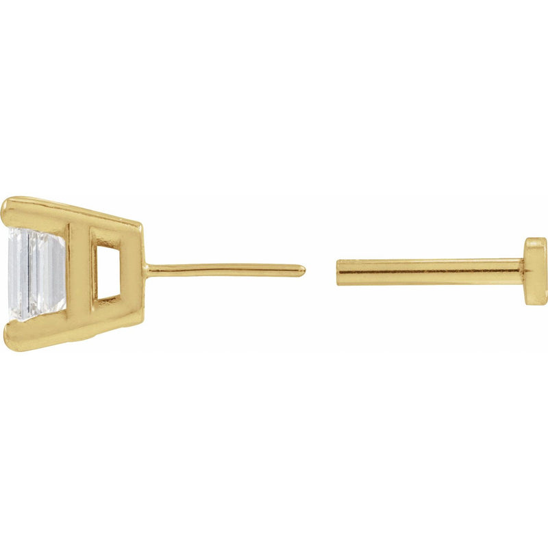 Emerald 4-Prong Stud Earrings · 0.5–3.5 ct — 14K Yellow Gold
