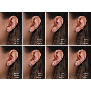 Round 3-Prong Cocktail-Style Stud Earrings · 0.13–4 ct — 14K Yellow Gold view 3