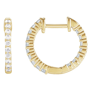 Inside-Outside Hoop Earrings · 0.5–5 ct — 14K Yellow Gold