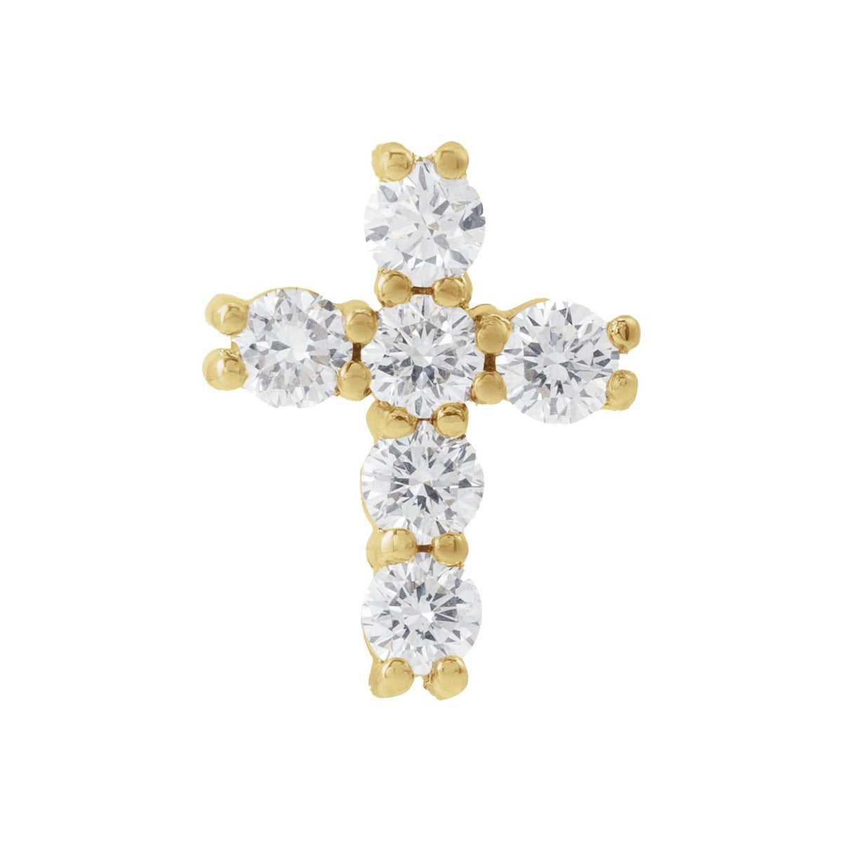 Cross Necklace · 2.45–4.3 ct — 14K Yellow Gold