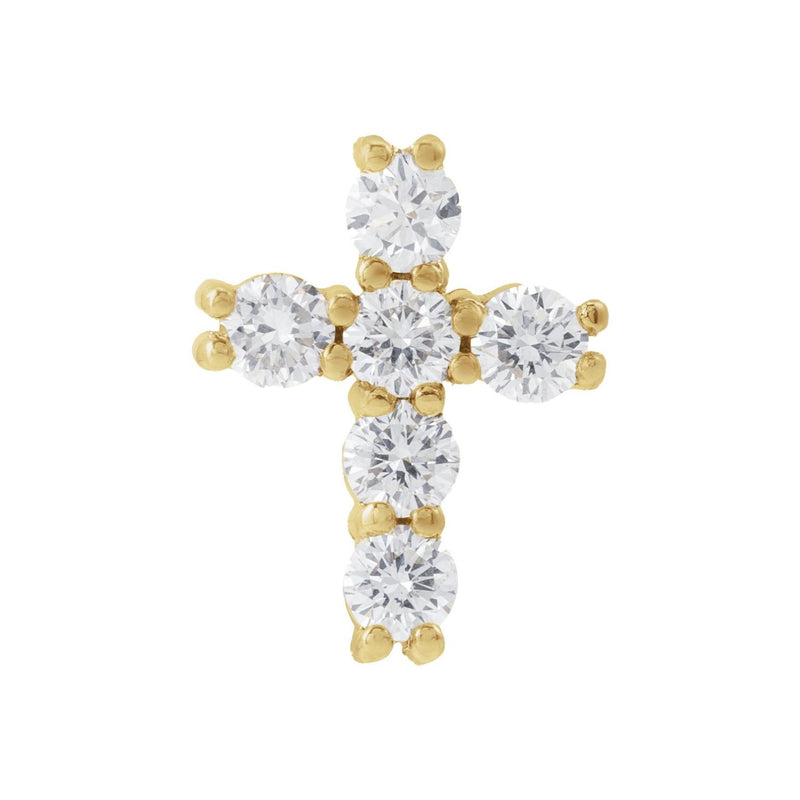 Cross Necklace · 2.45–4.3 ct — 14K Yellow Gold