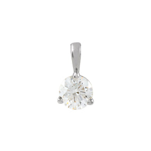 Solitaire Necklace · 4.25–7.5 ct — 14K White Gold