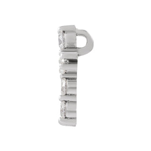 Cross Necklace · 2.45–4.3 ct — 14K White Gold view 2