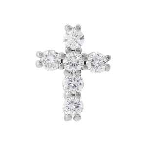 Cross Necklace · 2.45–4.3 ct — 14K White Gold