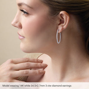 Inside-Outside Hoop Earrings · 0.25–6.5 ct — 14K Yellow Gold view 5