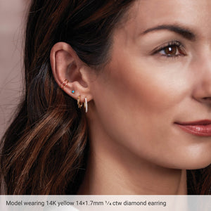 Lab-Grown Diamond Hoop Earrings · 0.2–0.5 ct — 14K Yellow Gold view 4