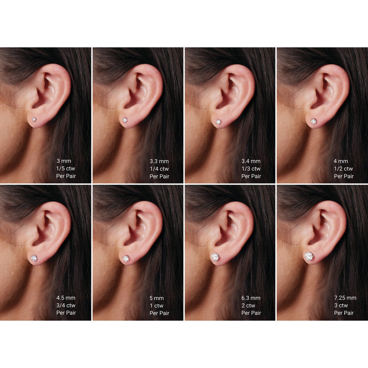 Round 4-Prong Lightweight Stud Earrings · 0.05–4 ct — 14K Yellow Gold view 2