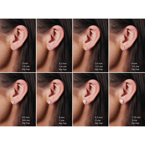 Round 4-Prong Lightweight Stud Earrings · 0.13–3 ct — 14K Yellow Gold view 3
