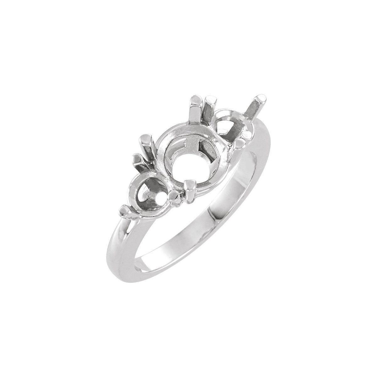 Three-Stone Engagement Ring · 2–3 ct — Sterling Silver