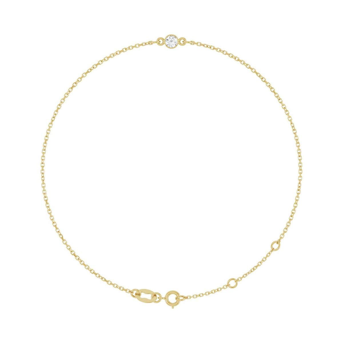 Bezel-Set Link Bracelet · 0.25–1.38 ct — 14K Yellow Gold