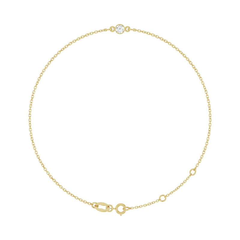 Bezel-Set Link Bracelet · 0.25–1.38 ct — 14K Yellow Gold