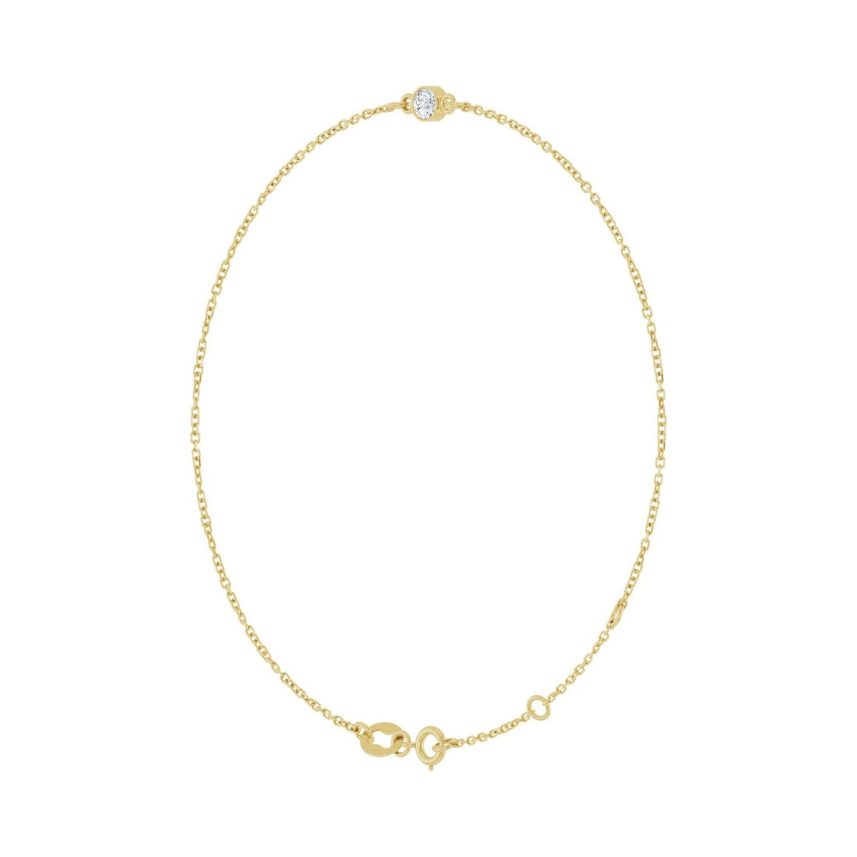 Bezel-Set Link Bracelet · 0.25–1.38 ct — 14K Yellow Gold view 2