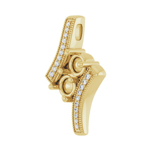 Two-Stone Freeform Pendant · 0.06–1 ct — 14K Yellow Gold view 2