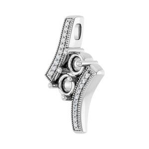 Two-Stone Freeform Pendant · 0.06–1 ct — 14K White Gold view 2