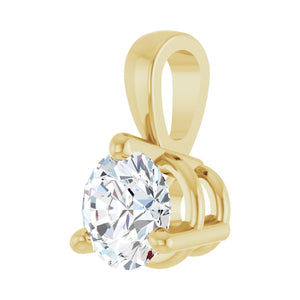 Solitaire Necklace · 4.25–7.5 ct — 14K Yellow Gold view 2