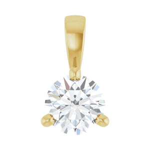 Solitaire Necklace · 4.25–7.5 ct — 14K Yellow Gold