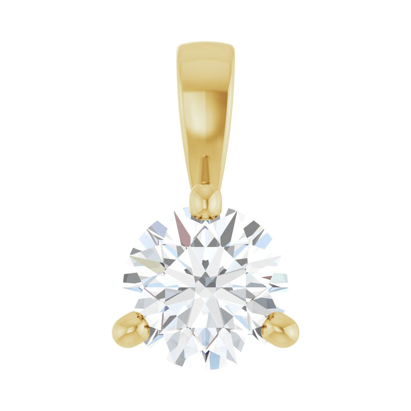 Solitaire Necklace · 4.25–7.5 ct — 14K Yellow Gold