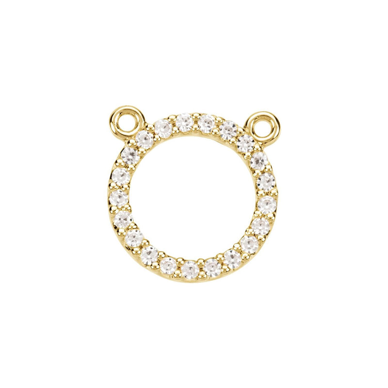 Petite Circle Necklace · 0.08–0.2 ct — 14K Yellow Gold