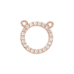 Petite Circle Necklace · 0.08–0.2 ct — 14K Rose Gold