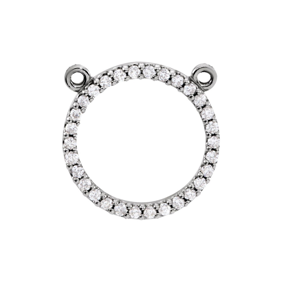 Petite Circle Necklace · 0.08–0.2 ct — 14K White Gold