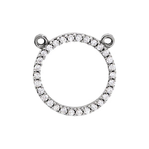 Petite Circle Necklace · 0.08–0.2 ct — 14K White Gold