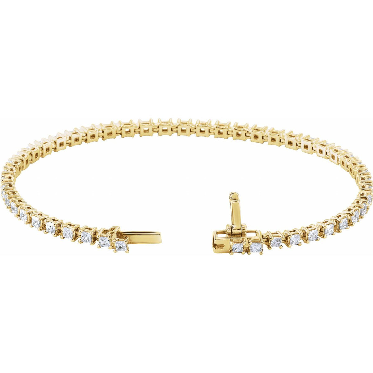 Lab-Grown Diamond Line Bracelet · 2.5 ct — 14K Yellow Gold view 2