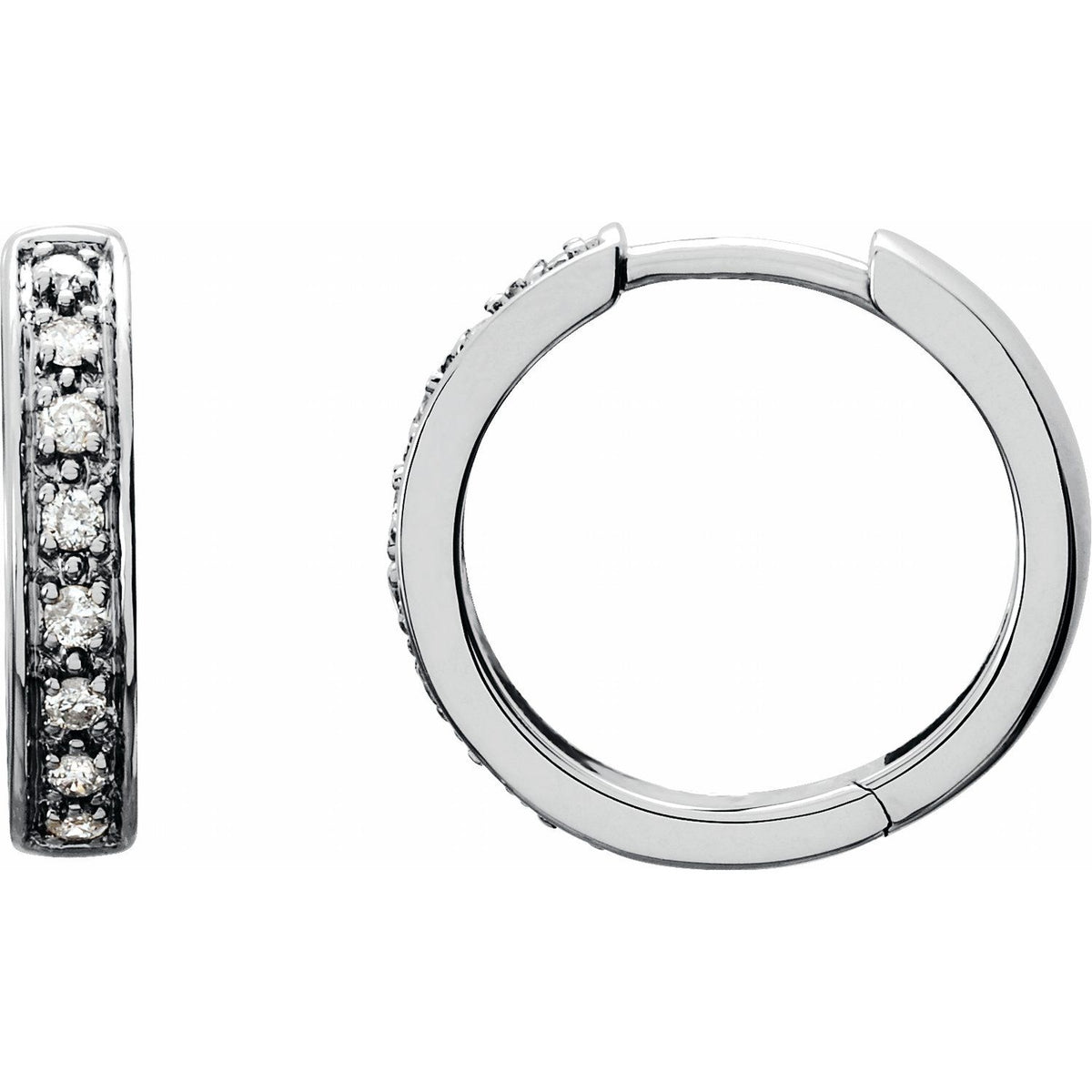 Accented Hoop Earrings · 0.2 ct — Sterling Silver