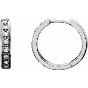 Accented Hoop Earrings · 0.2 ct — Sterling Silver