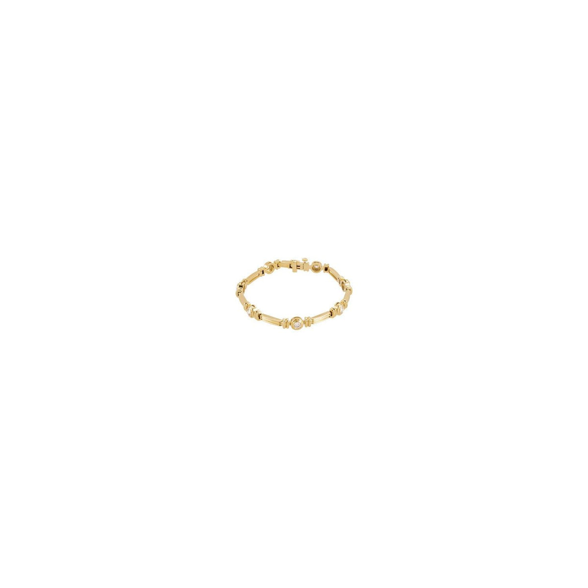 Bezel-Set Line Bracelet · 1 ct — 14K Yellow Gold