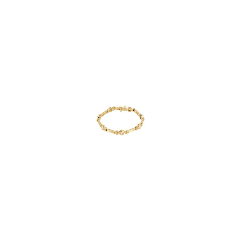 Bezel-Set Line Bracelet · 1 ct — 14K Yellow Gold