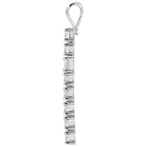 Accented Cross Pendant · 4.25 ct — 14K White Gold view 2