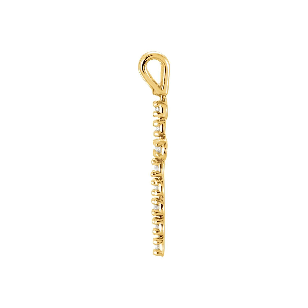 Accented Cross Pendant · 1.4 ct — 14K Yellow Gold view 2