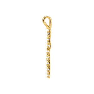 Accented Cross Pendant · 1.4 ct — 14K Yellow Gold view 2
