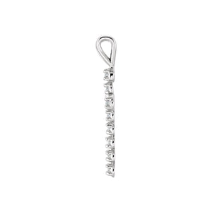 Accented Cross Pendant · 1.4 ct — 14K White Gold view 2