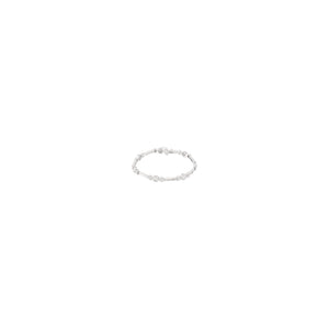 Bezel-Set Line Bracelet · 1 ct — 14K White Gold