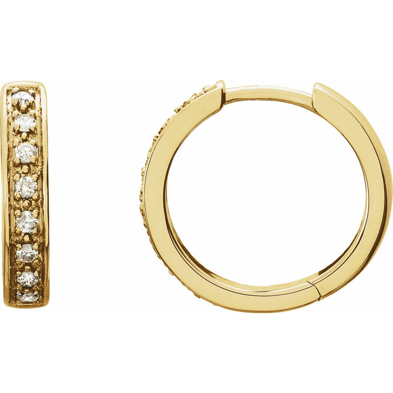 Accented Hoop Earrings · 0.2 ct — 14K Yellow Gold