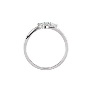 Three-Stone Ring · 0.25–1 ct — 14K White Gold view 2