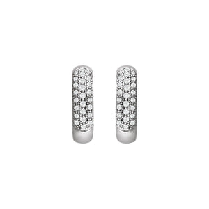 Pavé-Style Hoop Earrings · 0.33–0.88 ct — 14K White Gold view 2