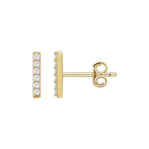 Bar Earrings · 0.1 ct — 14K Yellow Gold