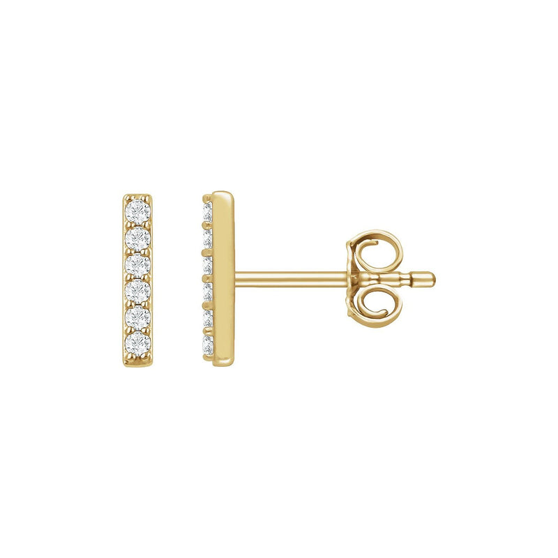 Bar Earrings · 0.1 ct — 14K Yellow Gold