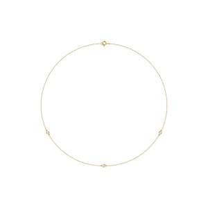 Bezel-Set Station Necklace · 0.2–1 ct — 14K Yellow Gold