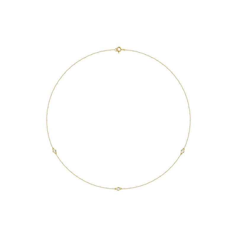 Bezel-Set Station Necklace · 0.2–1 ct — 14K Yellow Gold