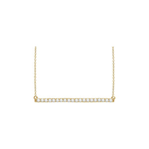 Accented Bar Necklace · 1.27–2.3 ct — 14K Yellow Gold